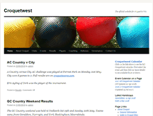 Tablet Screenshot of croquetwest.org.au